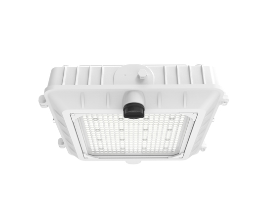 Luz de cobertura de estação de serviço LED com temperatura de funcionamento de -30°C a 45°C e cor branca RAL 1127